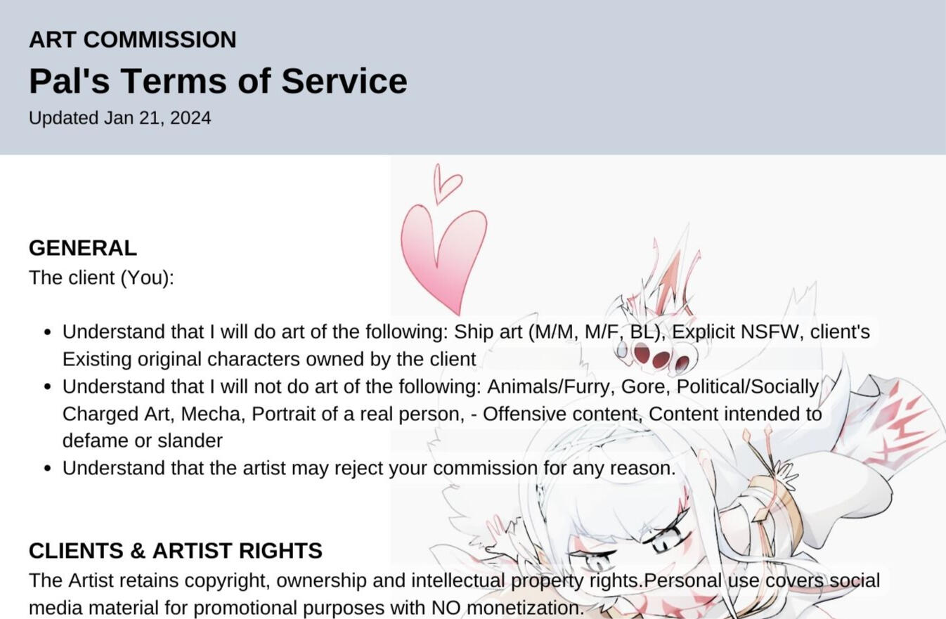 Pal's Terms of Service